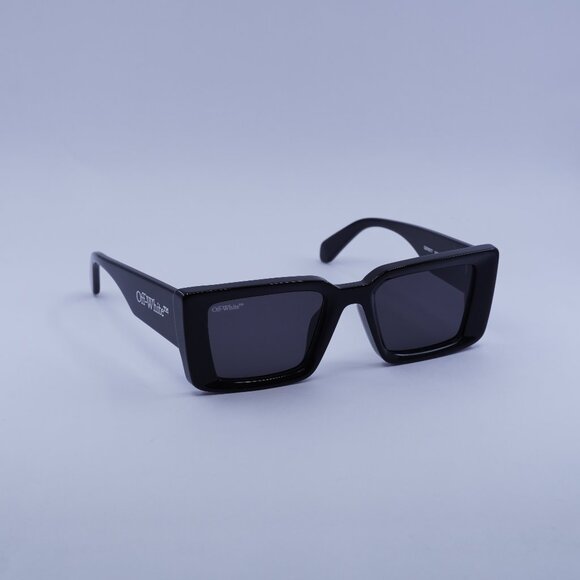 Off-White OERI077 AF SAVANNAH 1007 Sunglasses Black Rectangle Frame, Grey Lenses - Picture 1 of 11